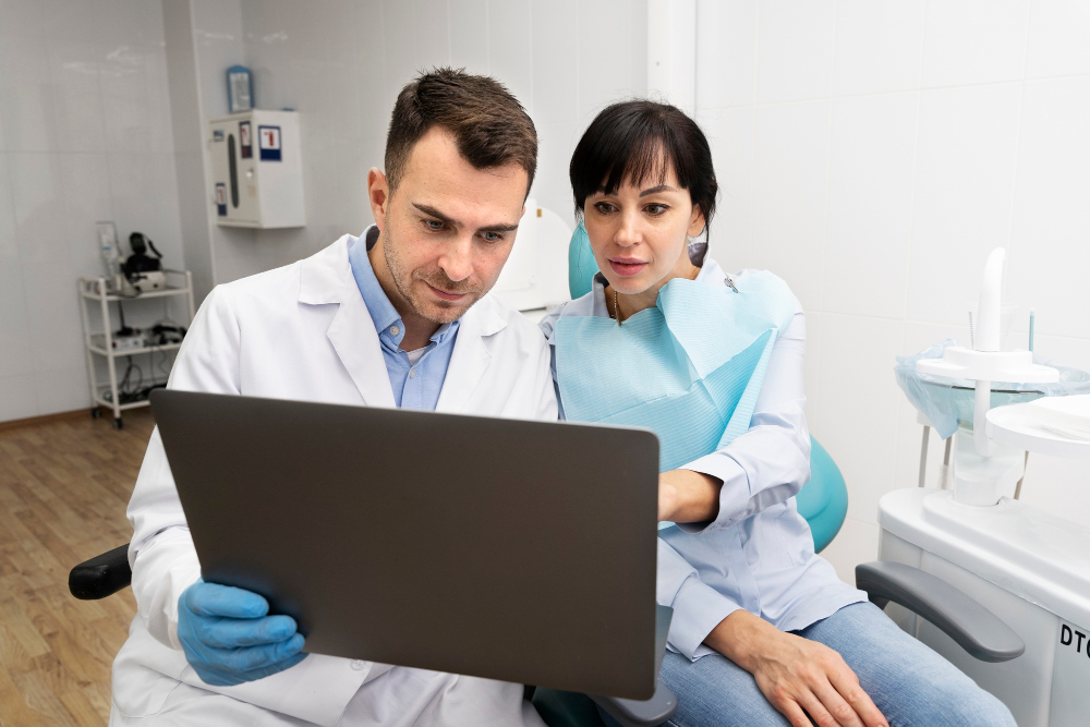 Dentist Accountant near me guiding a newly qualified dentist