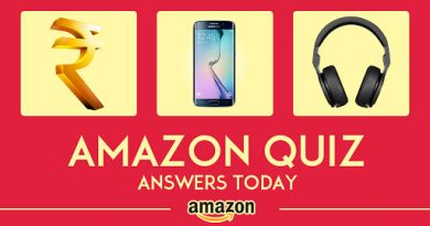Amazon Daily Quiz Answers