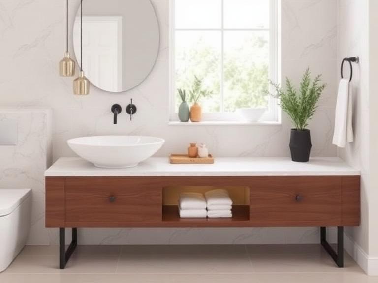 stylish bathroom benchtops