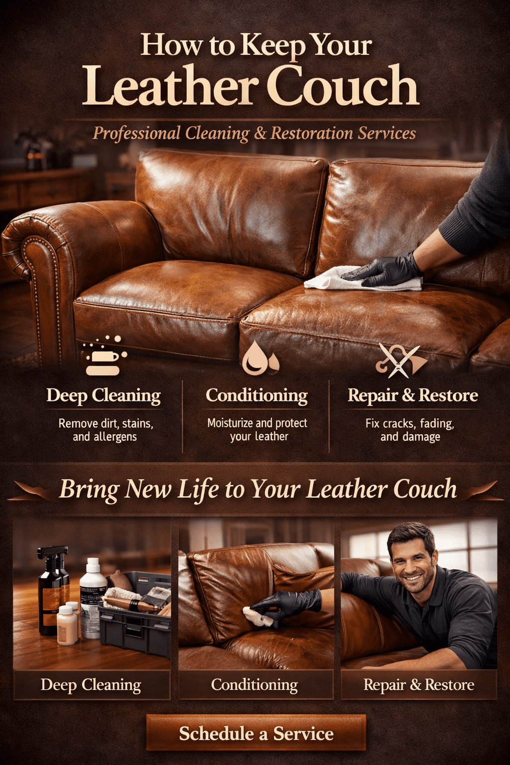 leather couch cleaning