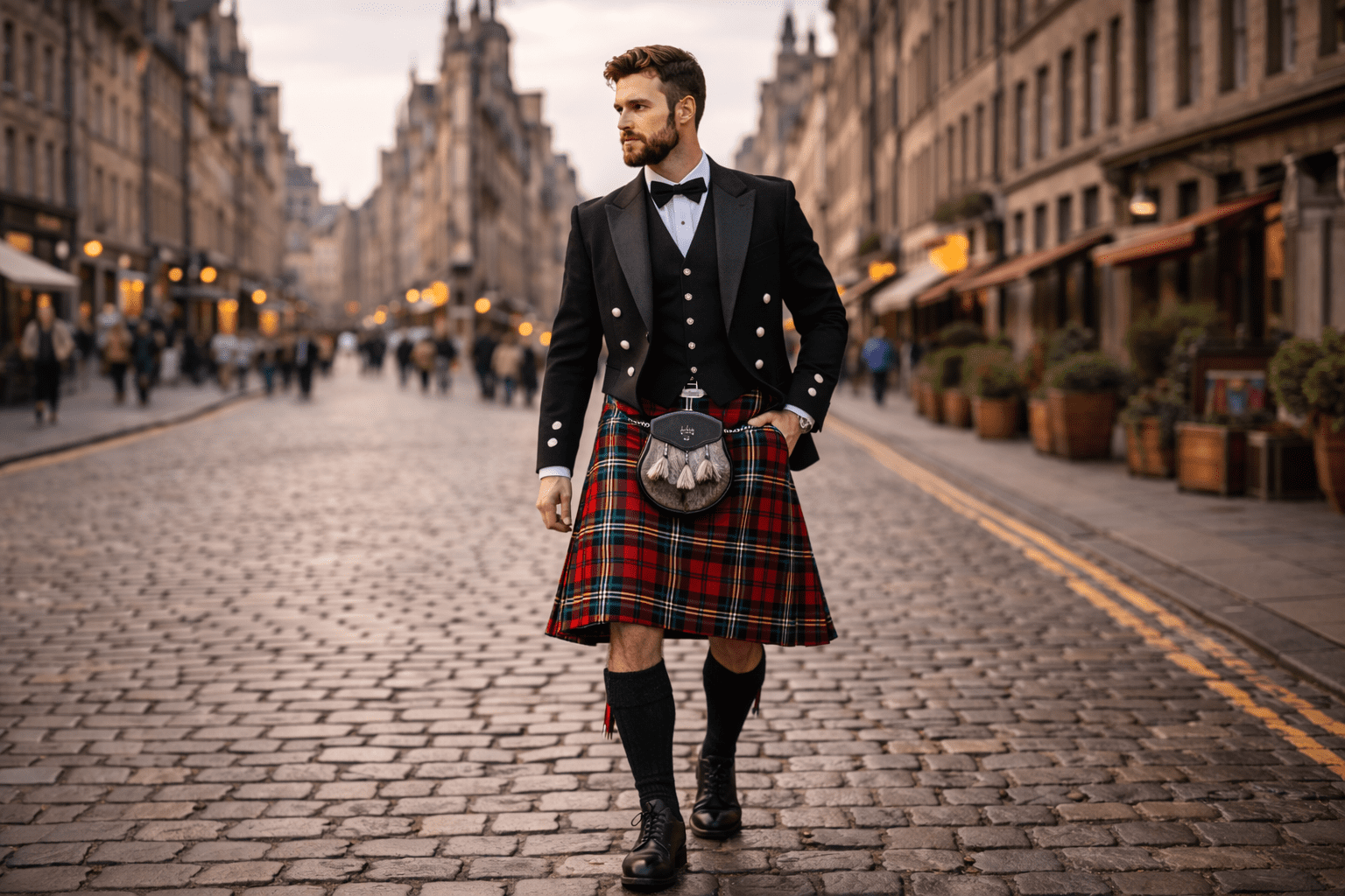 Scottish kilt outfit