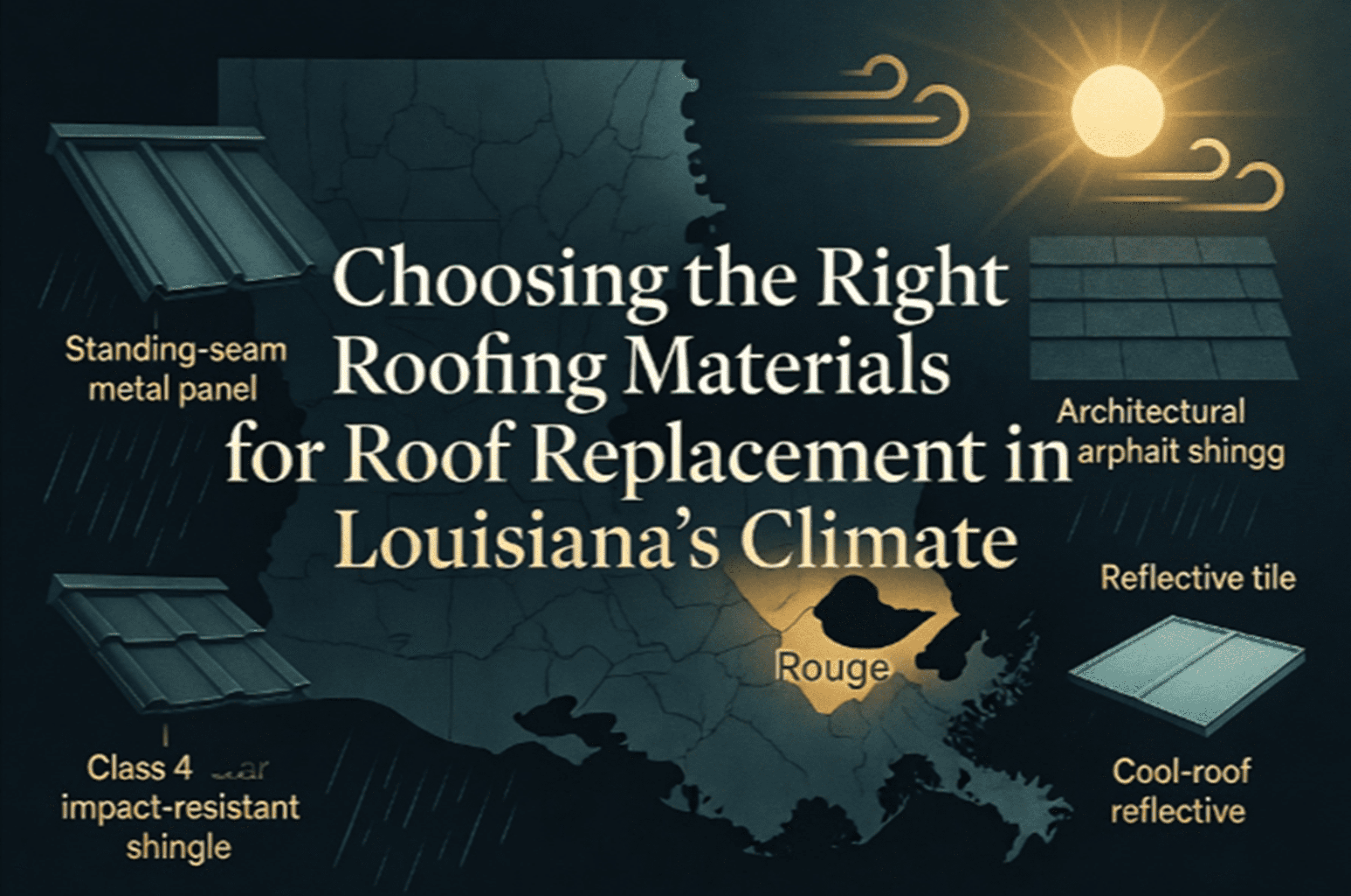 Choosing the Right Roofing Materials for Roof Replacement in Louisiana’s Climate