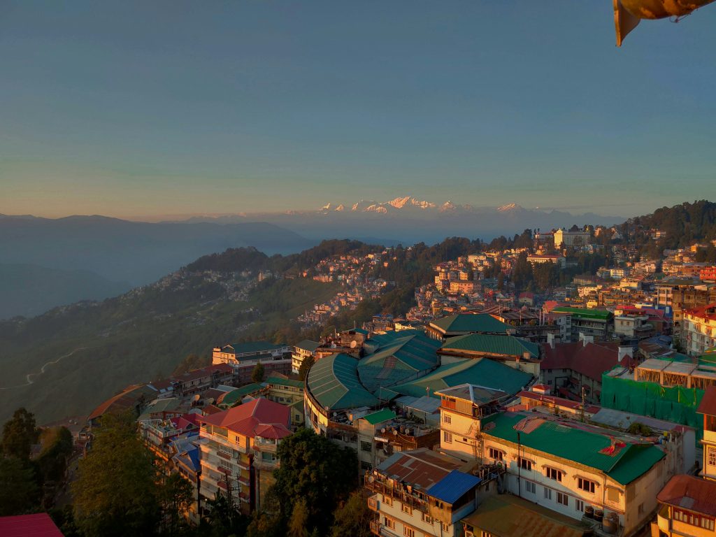 aerial view of darjeeling