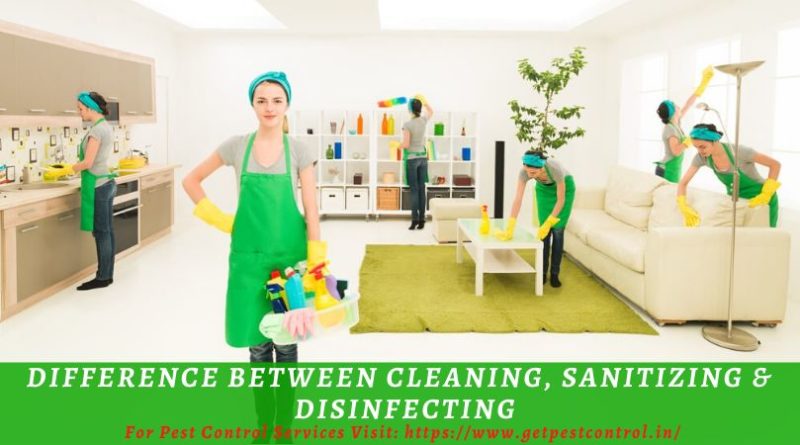 Difference between Cleaning, Sanitizing & Disinfecting