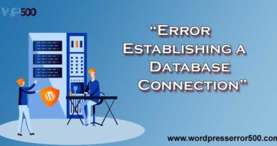 error, establishing a database connection