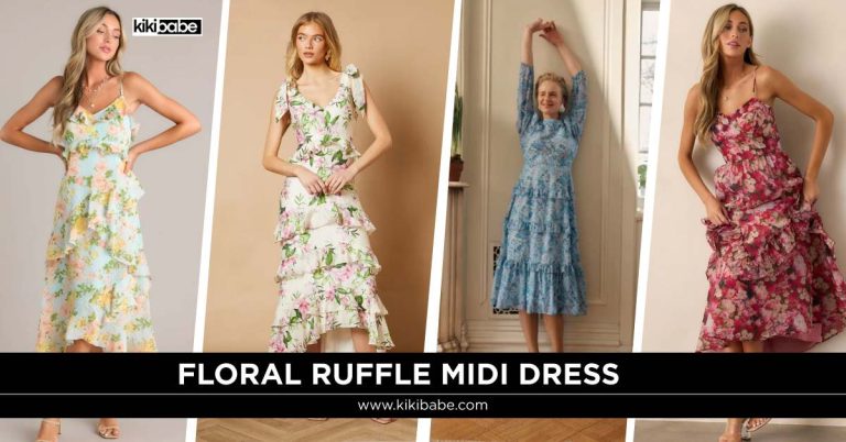 Floral Ruffle Midi Dress