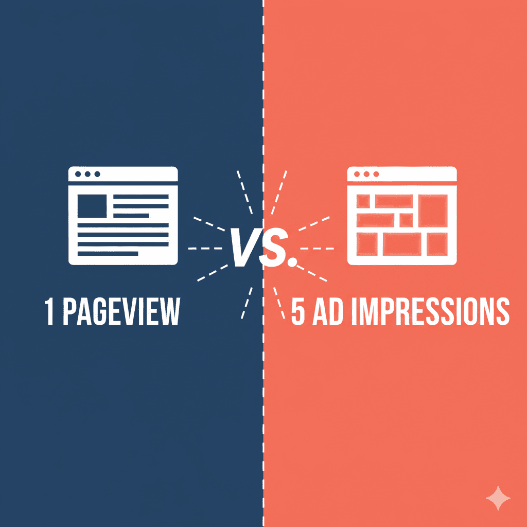 Ad Impressions vs Pageviews: What's the Difference? (And Why It Matters for Your Revenue)