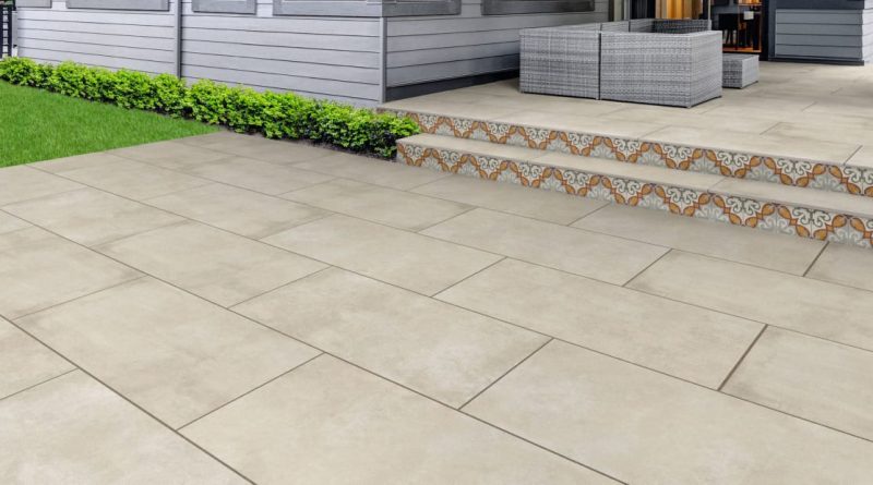 Home With Outdoor Porcelain Pavers