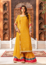 Mustard Sharara full-length for wedding occasions