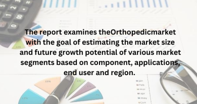 The report examines theOrthopedicmarket with the goal of estimating the market size and future growth potential of various market segments based on component, applications, end user and region.