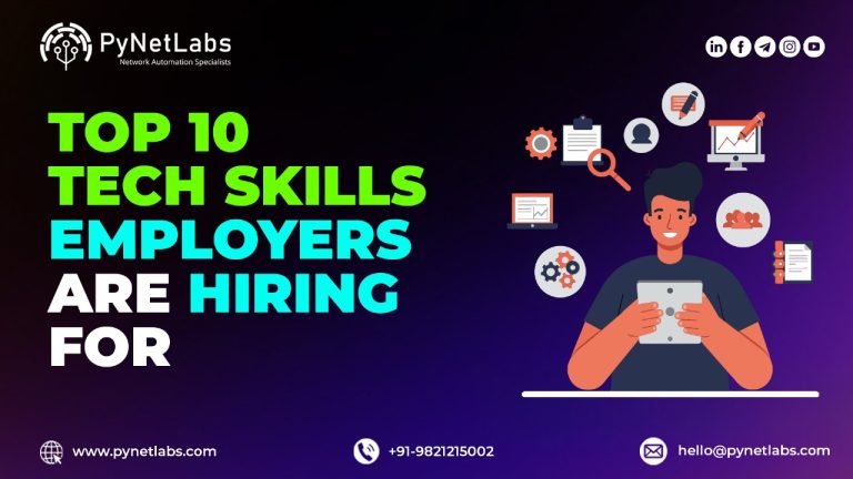 Blog Featured image for a blog with title - Top 10 Tech Skills Employers Are Hiring For