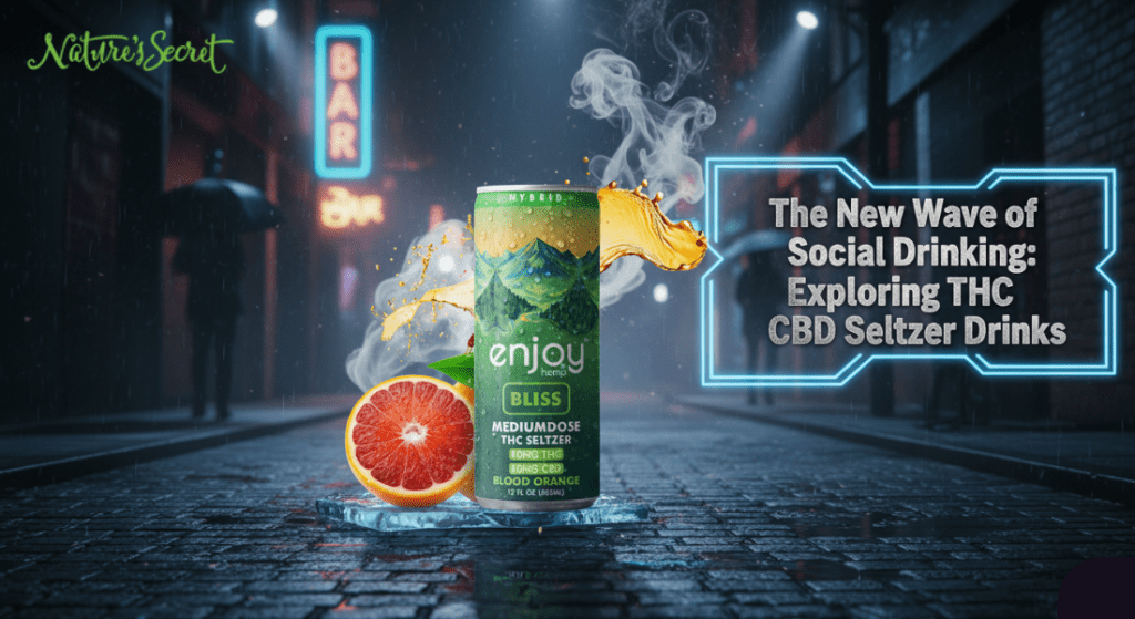 THC CBD seltzer drinks