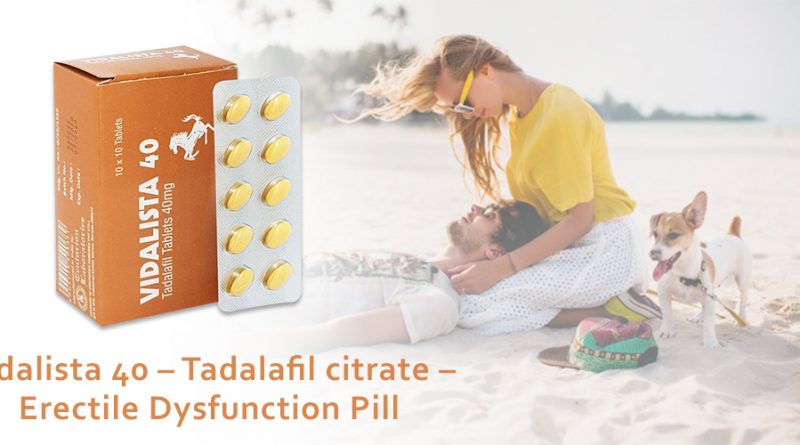 Vidalista 40 – Tadalafil citrate – Erectile Dysfunction Pill