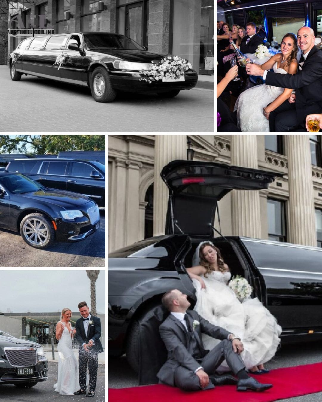 Wedding limo in Austin