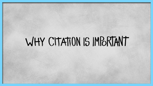 Why is Citation Important in Teaching?