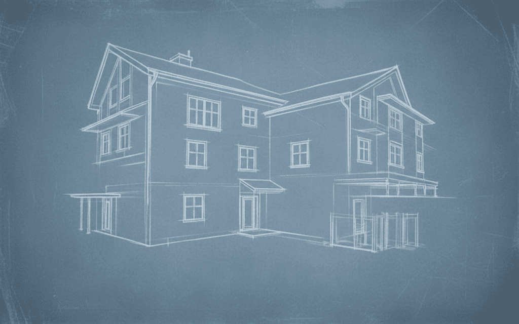 Blueprint of the Construction site