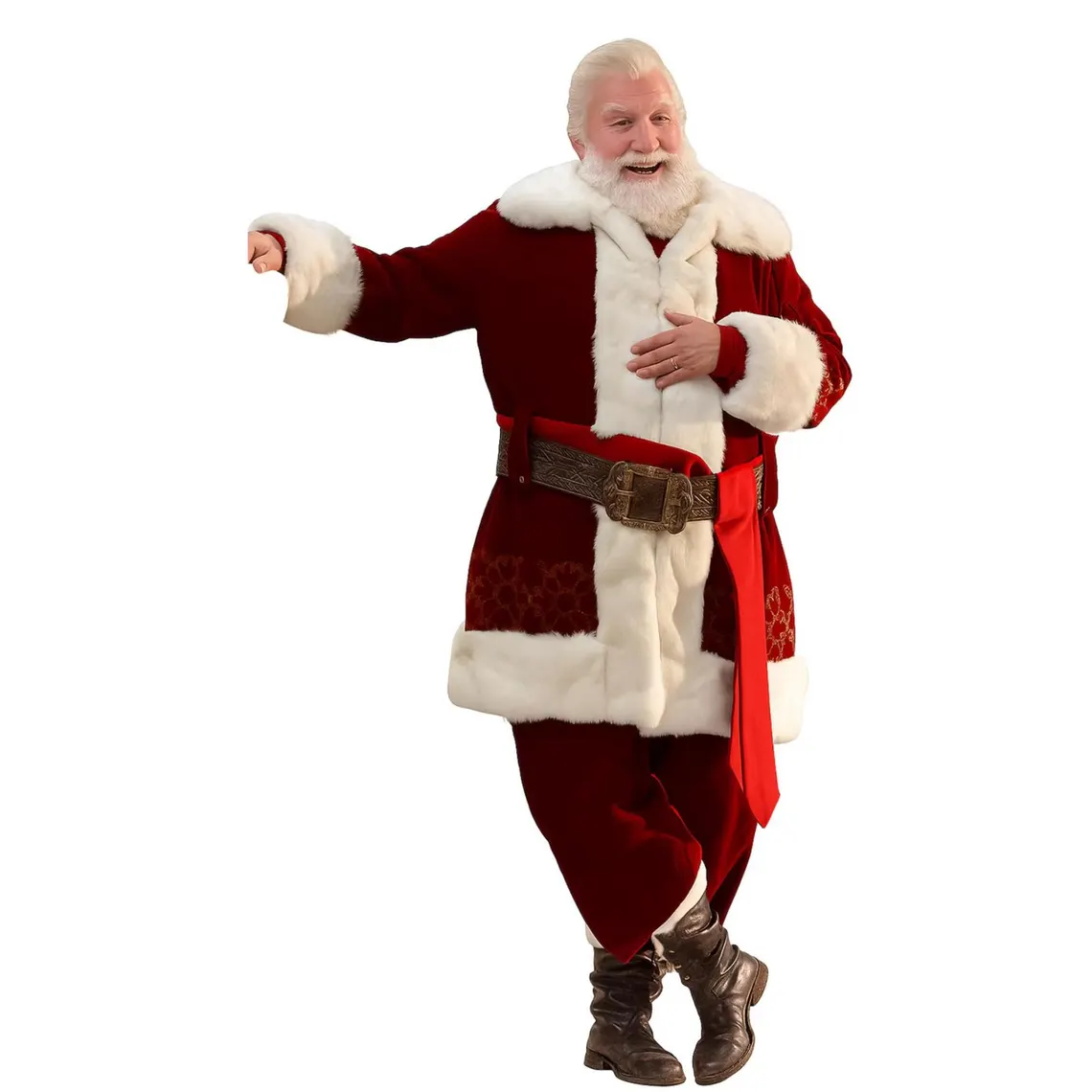 Deluxe Dark Red Santa Claus Costume