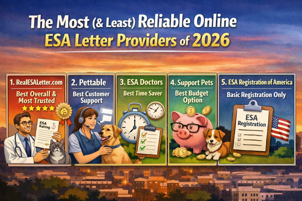 The Most (& Least) Reliable Online ESA Letter Providers of 2026