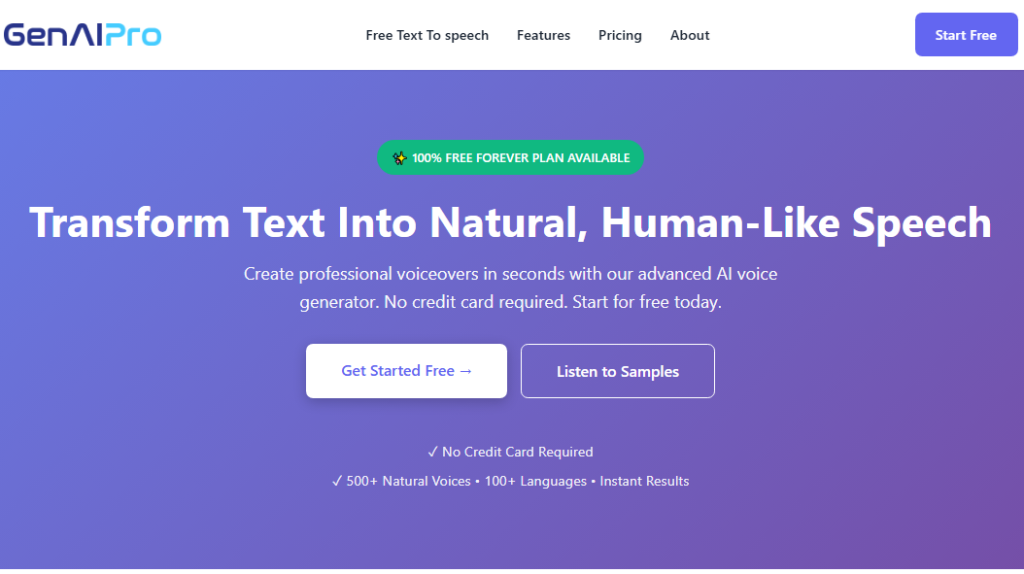 Best AI voice generators Tool Genaipro.co