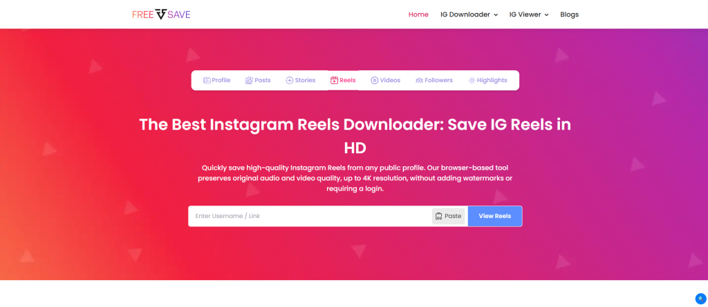 Free-save reels downloader