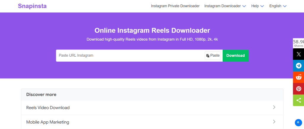 Snapinsta reels downloader