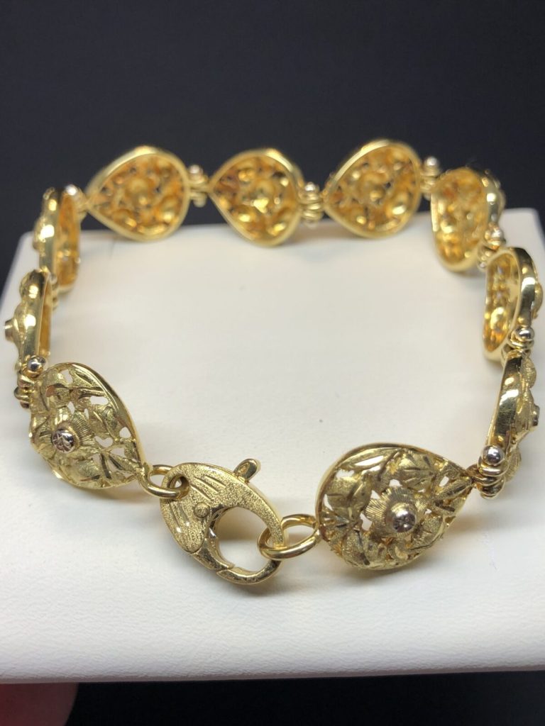 bracciale oro uomo