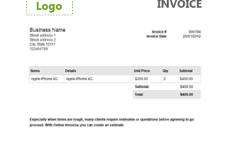 make online invoices for your businesses