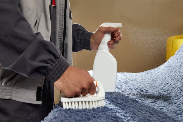 Man spraying | Carpet Cleaning Windsor