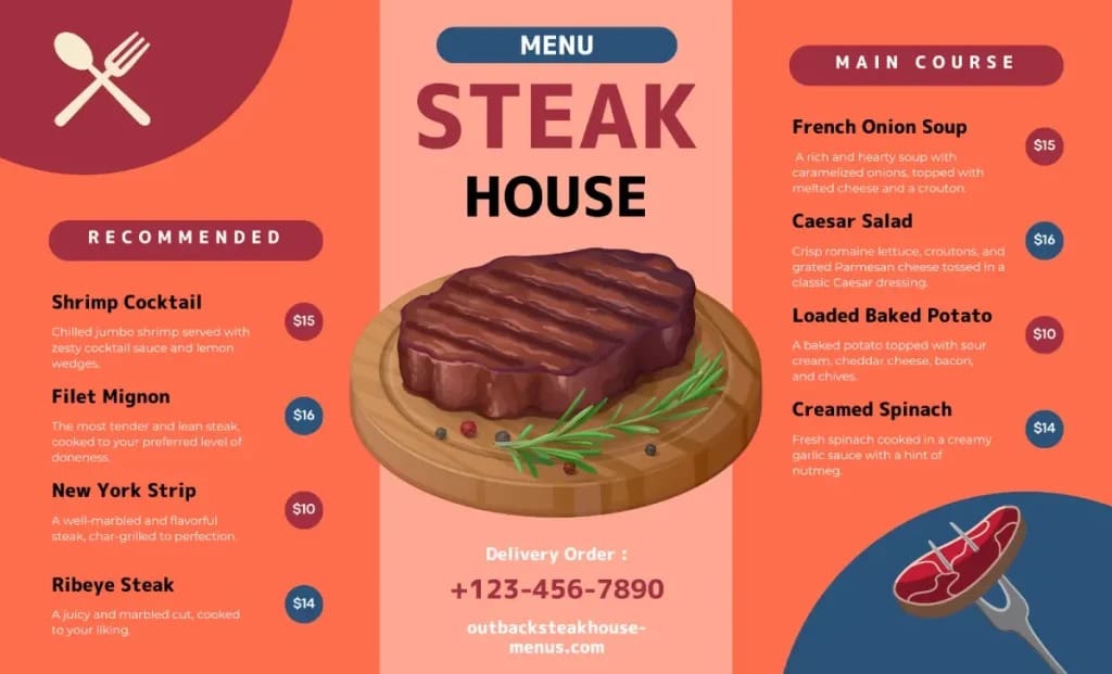 Outback Steakhouse Menu